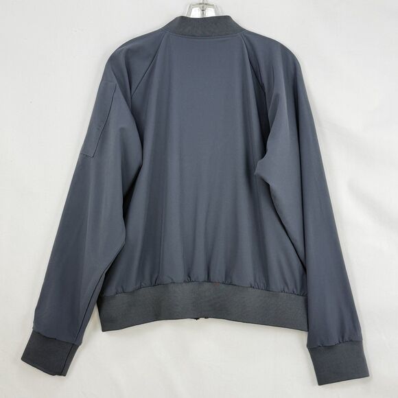 Albion Fit Women's Gray Gold Zipper Bomber Jacket Size XLarge - Picture 5 of 16